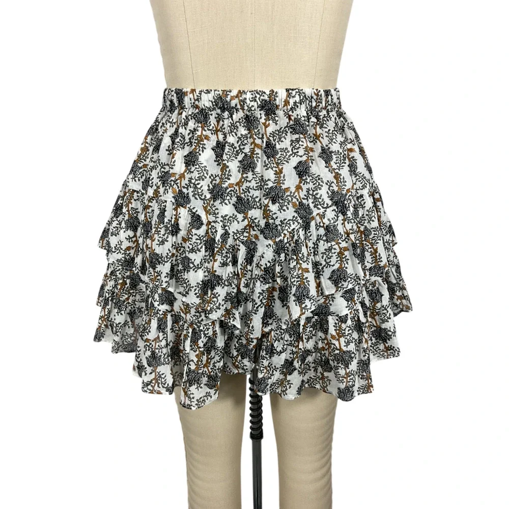 Isabel Marant Floral White Jocadia Skirt Size XS